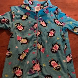 penguin pajama set 2pc kids size large 10/12